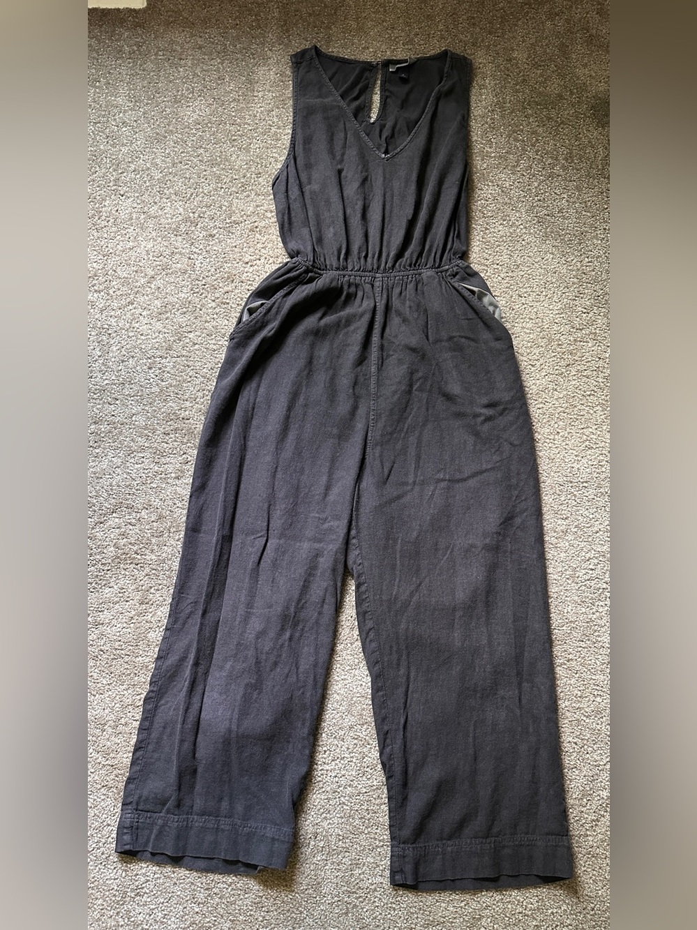 Universal Thread Black Sleeveless Wide-Leg Jumpsuit
